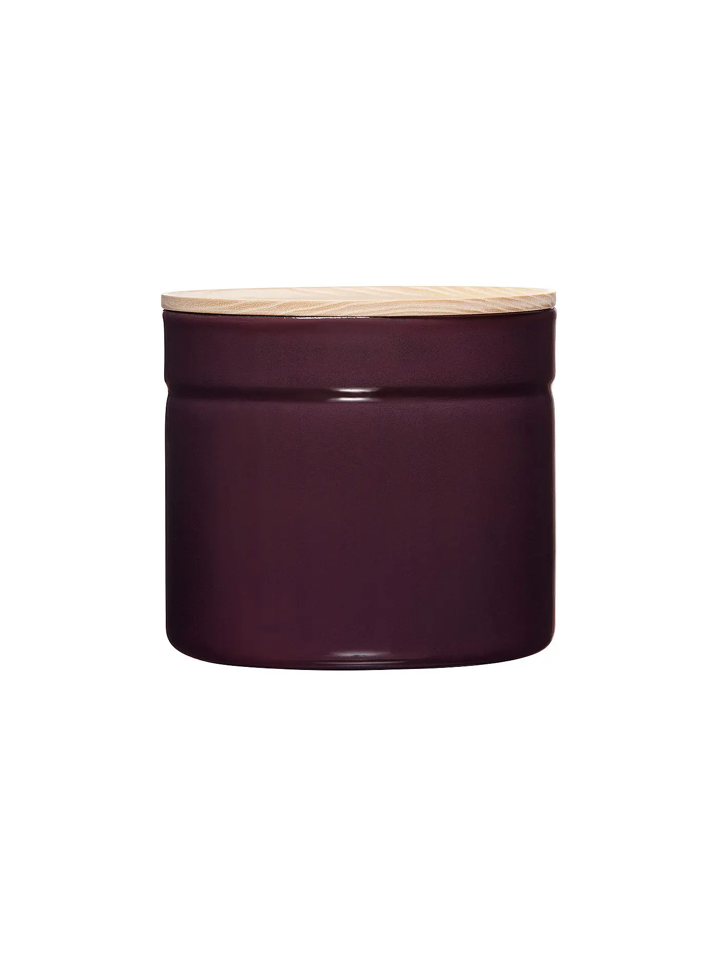 RIESS | Emaille Vorratsdose mit Eschenholz-Deckel "Truehomewear"  12cm 1390ml | lila